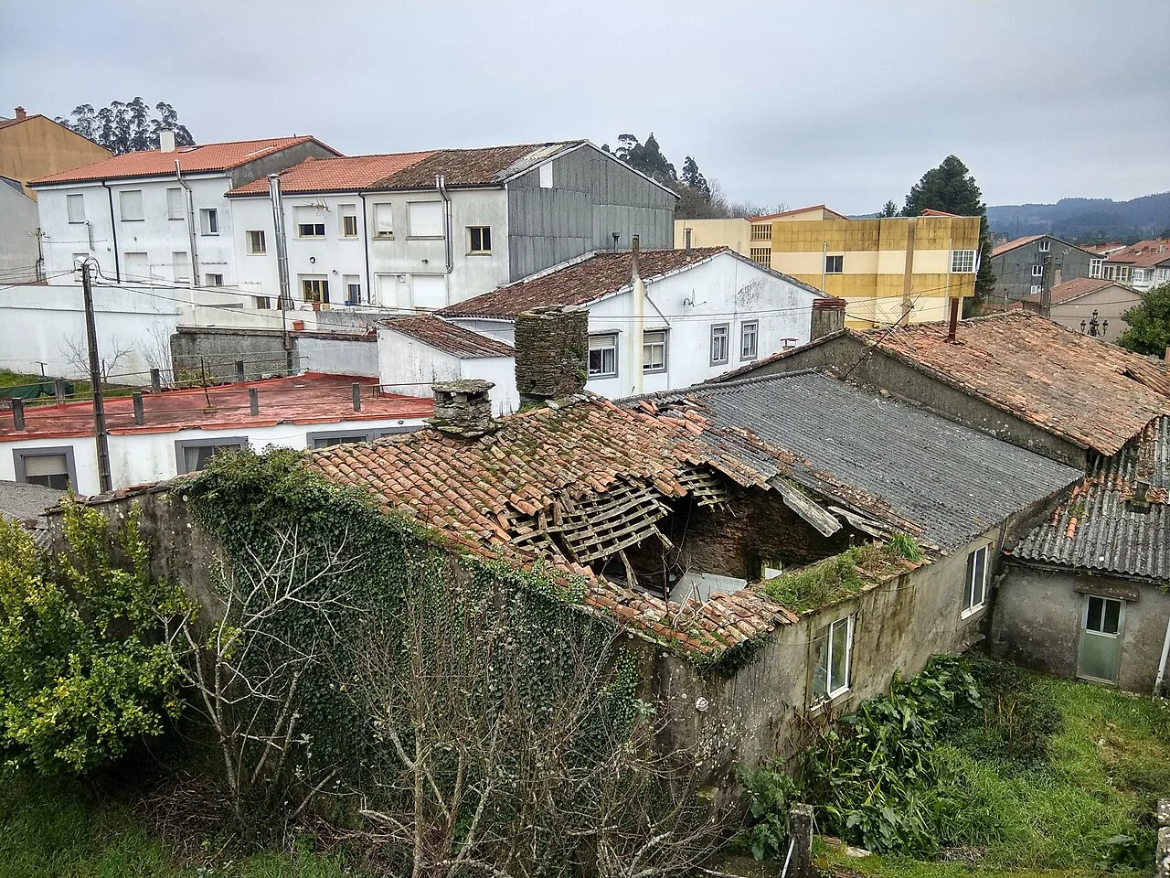 Vista de O Pedrouzo, en la parroquia de Arca